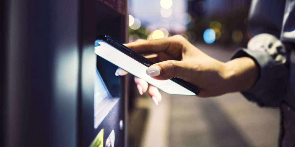 Phone scanning at parking station